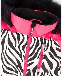 Deux par Girl One-Piece Play Snowsuit Zebra Print - Toddler|Child