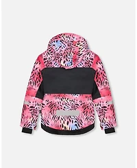 Deux par Girl Two-Piece Teknik Snowsuit Multicolor Leopard and Zebra - Toddler|Child