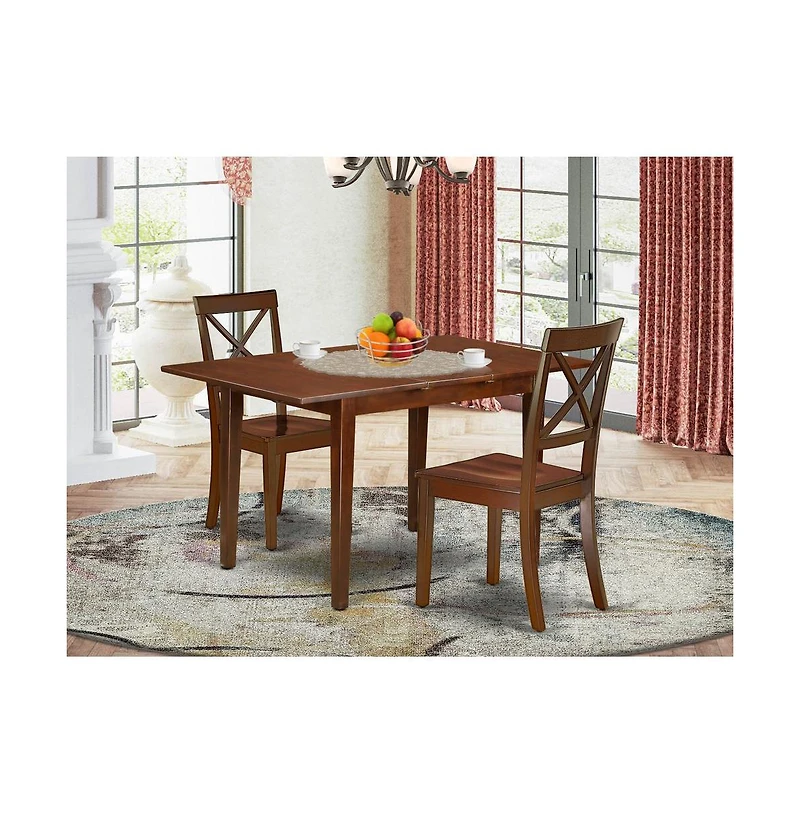 East West Furniture Dining Room Set Mahogany