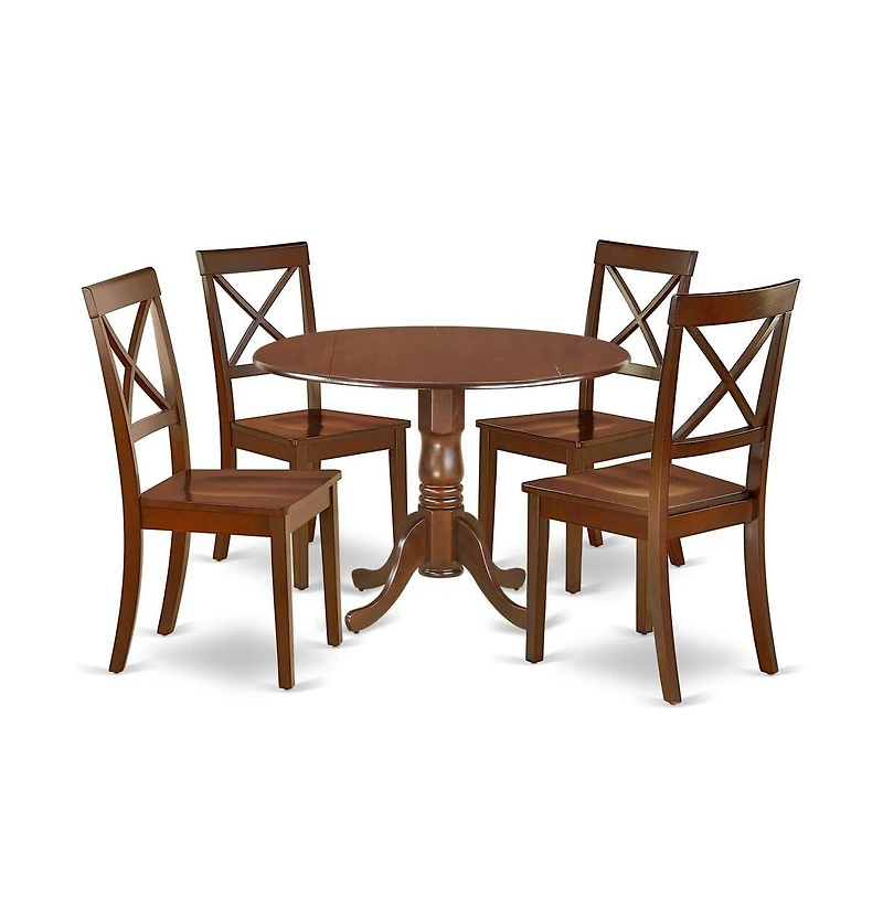East West Furniture Dining Room Set Mahogany