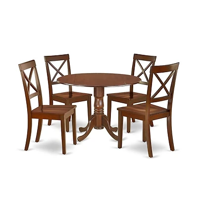 East West Furniture Dining Room Set Mahogany