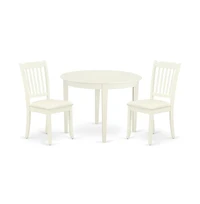 East West Furniture Dining Room Set Linen White