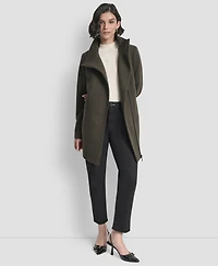 Dkny Women's Asymmetrical Zip Coat