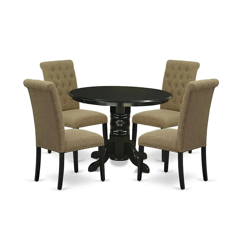 East West Furniture Dining Room Set Black