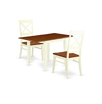 East West Furniture Dining Room Set Buttermilk & Cherry