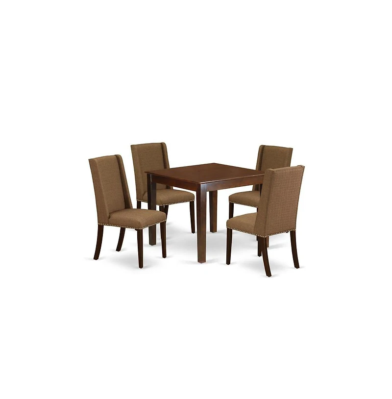 East West Furniture Dining Room Set Mahogany