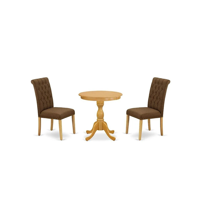 East West Furniture 3-Pc Dining Room Table Set