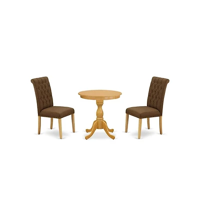 East West Furniture 3-Pc Dining Room Table Set