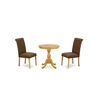 East West Furniture 3-Pc Dining Room Table Set