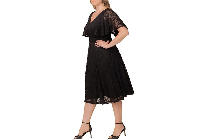 Kiyonna Plus Camille Lace Cocktail Dress