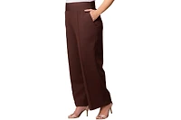 Kiyonna Women's Plus Polished Ponte Wide Leg Pants