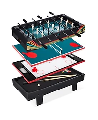 Best Choice Products 4-in-1 Multi Game Table, Childrens Arcade Set w/ Pool Billiards, Air Hockey