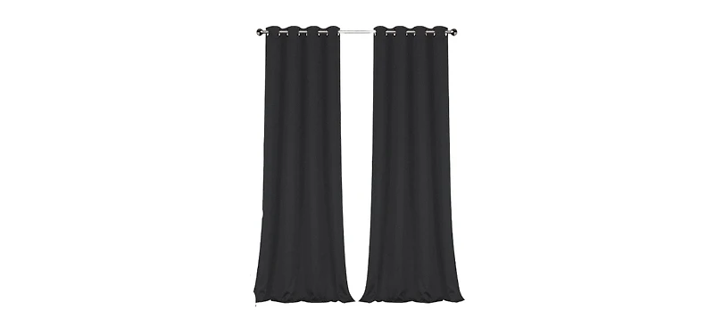 GoodGram 2 Pack: Hotel Thermal Grommet 100% Blackout Curtains