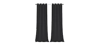 GoodGram 2 Pack: Hotel Thermal Grommet 100% Blackout Curtains