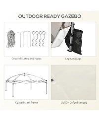 Outsunny Pop Up Canopy Tent with Netting and Bags, 10' x 10