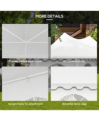 Outsunny 22.3' x 16.4' Large Party Tent Canopy Shelter with Carrying Bags