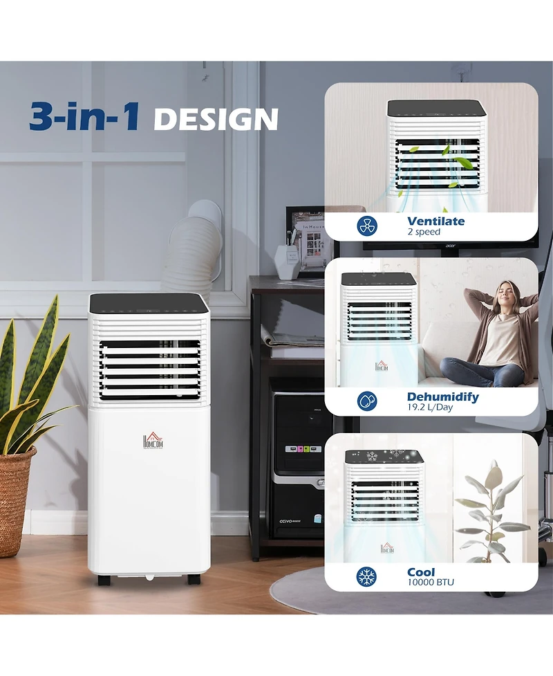 Homcom 10000 Btu Mobile Air Conditioner for Cooling and Dehumidifying