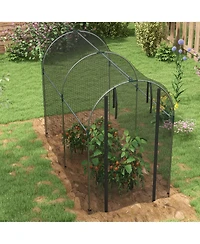 Outsunny 4' x 8' Plant Protection Tent Crop Cage with Door