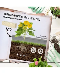 Outsunny 8x2x1ft Galvanized Raised Garden Bed Large Elevated Planter Box