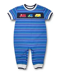 Florence Eiseman Baby Boys Stripe Knit Longall With Vehicles