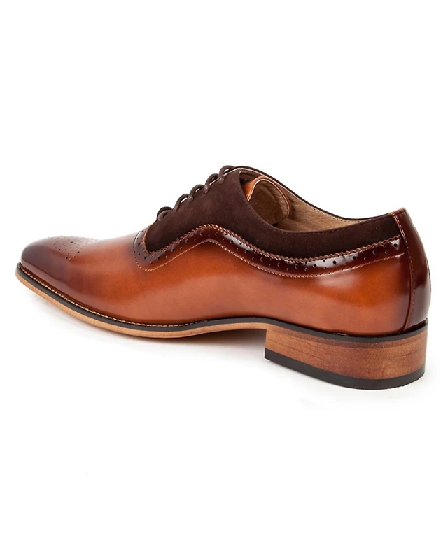 Gino Vitale Men's Lace Up Medallion Toe Dress Shoes | MainPlace Mall Gino Vitale Men's Lace Up Medallion Toe Dress Shoes | MainPlace Mall