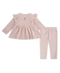 Huggies Baby Girl Long Sleeve Top and Leggings, 2-Piece Set