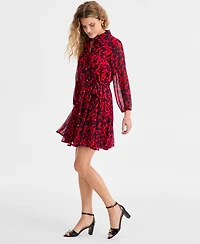 Tommy Hilfiger Women's Floral Print Belted Shirtdress