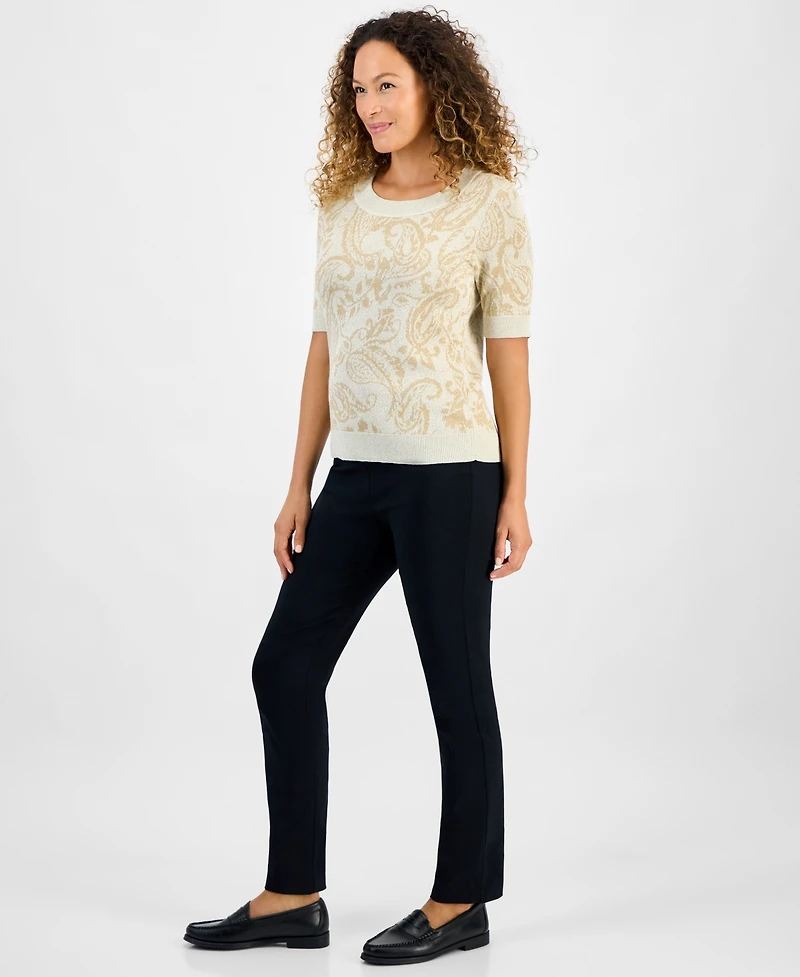 Jm Collection Petite Jacquard Sweater, Macy's Exclusive
