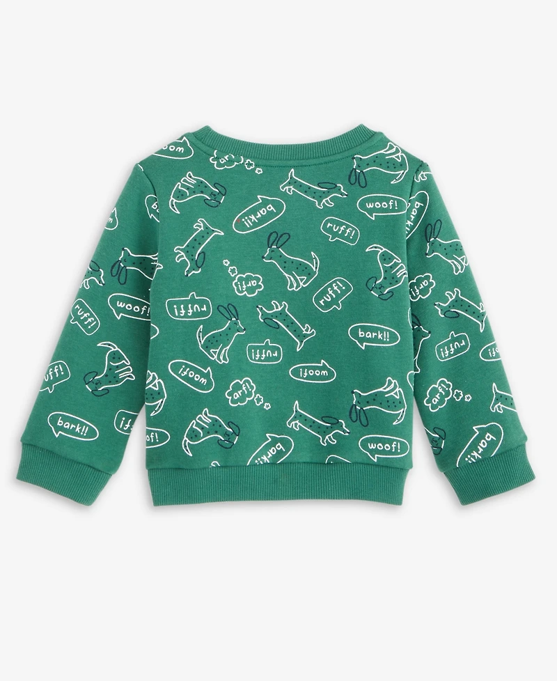 First Impressions Baby Boys Bark Dogs Printed Sweatshirt, Macy's Exclusive