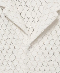 Mango Men's Openwork Detail Cotton Shirt