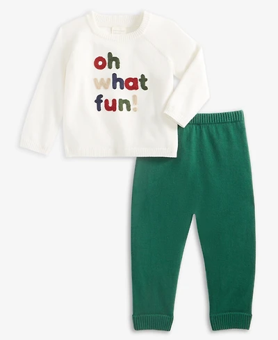First Impressions Baby Boys (0-24) 2-Pc. Oh What Fun Sweater & Pants Set, Macy's Exclusive