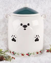 Winterberry Polar Bear Lidded Canister