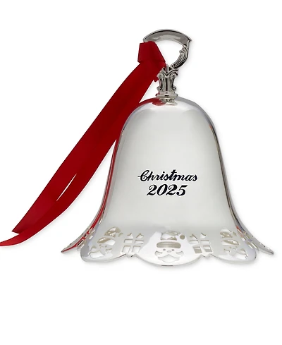 Towle 2025 Silver-Plated Pierced Bell Ornament, 46th Edition