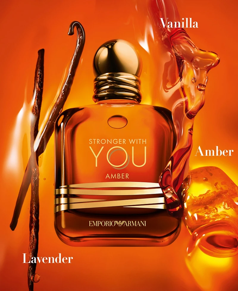 Giorgio Armani Men's Stronger With You Amber Eau de Parfum, 3.3 oz., Created For Macy's