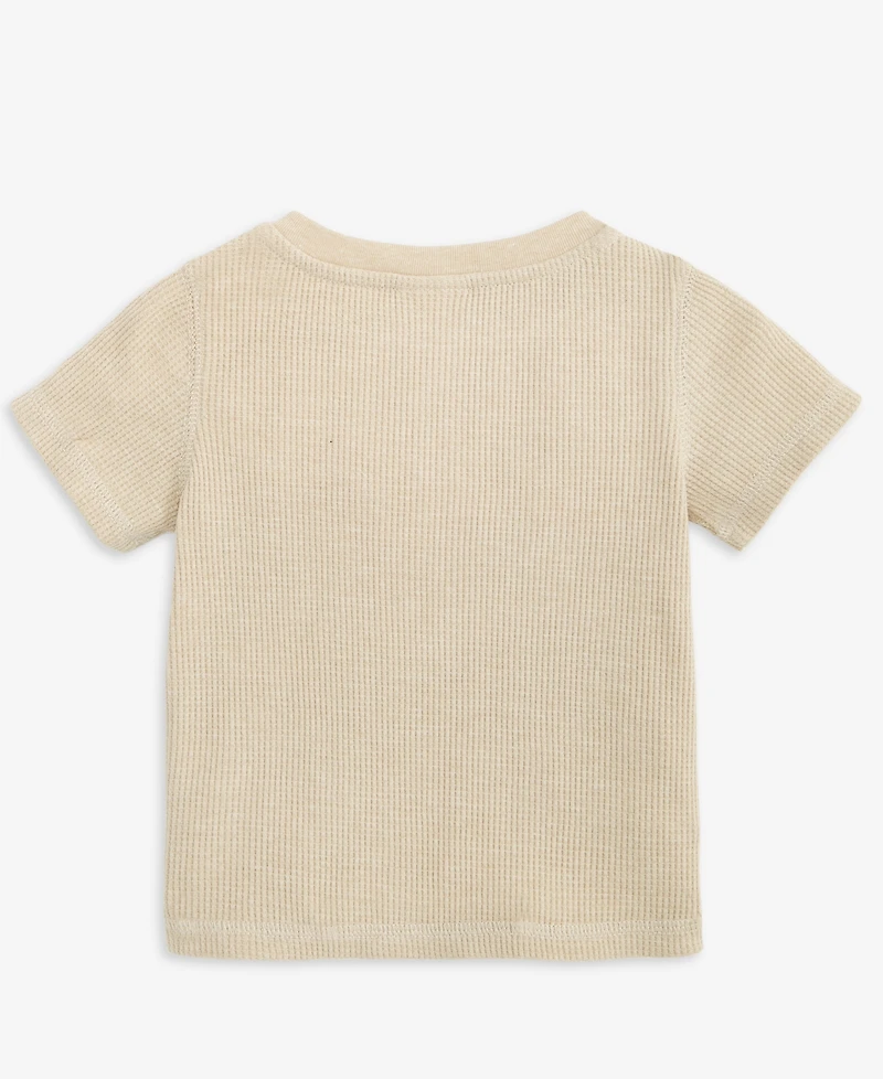 First Impressions Baby Boys Long-Sleeve Polar Bear Waffle Henley T-Shirt, Macy's Exclusive