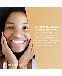 M3 Naturals Arabica Coffee Body Scrub with Collagen & Stem Cell - Exfoliating Body Scrubber & Face Cleanser 12 oz