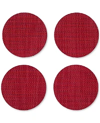 Chilewich Mini Basketweave Round Coasters, Set of 4