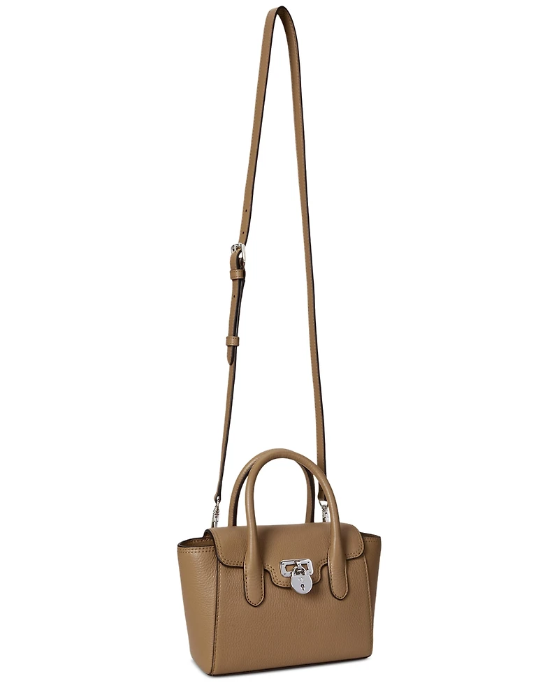 Lauren Ralph Lauren Tanner Small Pebbled Leather Satchel
