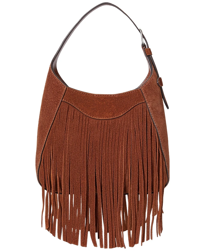 Lauren Ralph Lauren Tanner Small Suede Fringe Shoulder Bag
