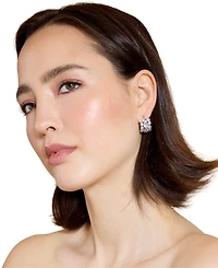 Eliot Danori Small Cubic Zirconia Triple-Row Hoop Earrings, 0.75"