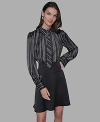 Karl Lagerfeld Paris Women's Collared Shirtdress