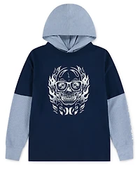 Hurley Big Boys Skull Graphic Hooded Sweatshirt