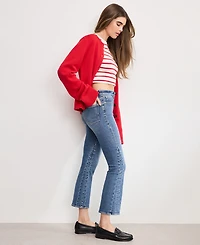 Good American Women's Crop Mini Boot Cut Jeans