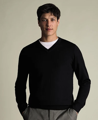 Charles Tyrwhitt Men's V-Neck Regular-Fit Sweater