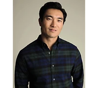 Charles Tyrwhitt Men's Plaid Long-Sleeve Shirt