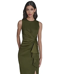 Vince Camuto Women's Satin Tuck-Waist Midi Dress