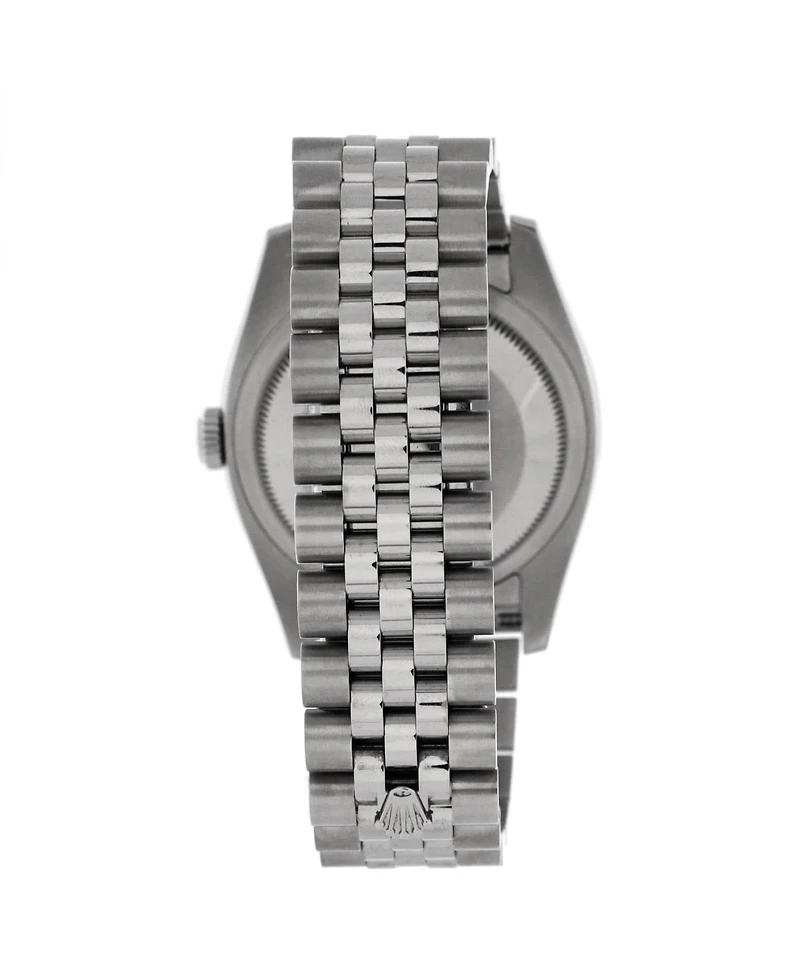 Pre-Owned Rolex Oyster Perpetual Datejust Automatic Watch in Stainless Steel and White Gold with Diamond Markers 36mm