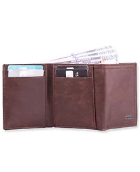 Levi's Men's Crackle Tri-Fold Wallet
