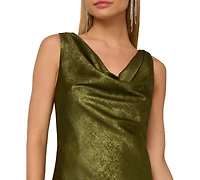 Adrianna Women's Foiled Cowlneck Maxi Dress