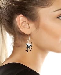 Betsey Johnson Faux Stone Spider Disco Ball Dangle Earrings